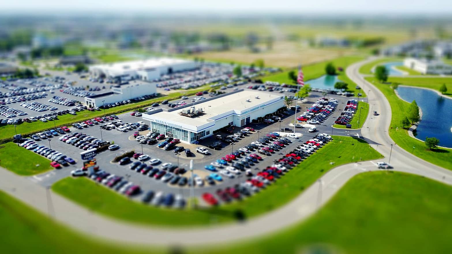 aerial photo of building